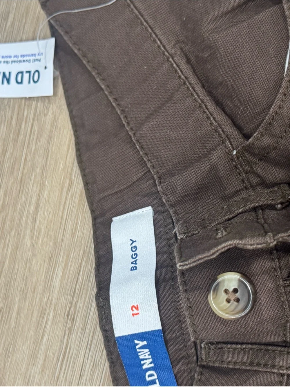 Old Navy Boys Cargo Pants in Khaki and Dark Brown Bundle of 3